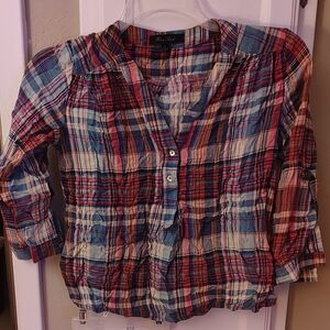 Honey Punch Multicolor Plaid Shirt